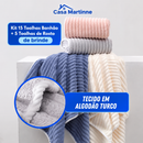 Kit Toalhas Premium Algodão Turco | Kit 15 Banhão + 5 Rosto (BRINDE)