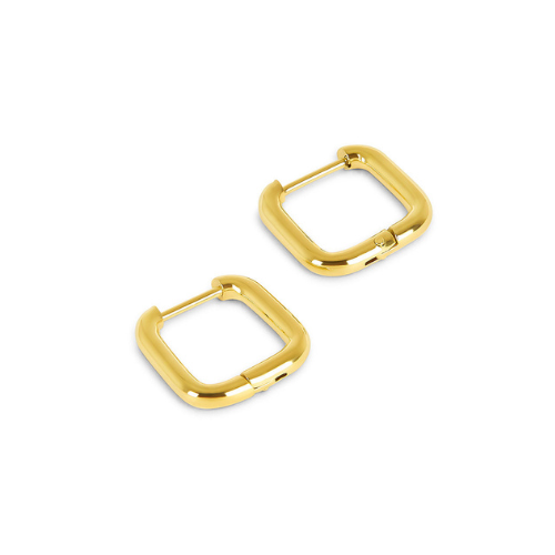 Pendientes de Aro Cuadrados Chapados en Oro de 18K